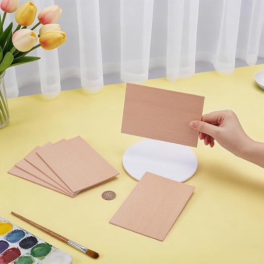 OLYCRAFT 6Pcs 6x4.1 Inch Balsa Wood Sheets 2.5mm Thickness Unfinished Beech