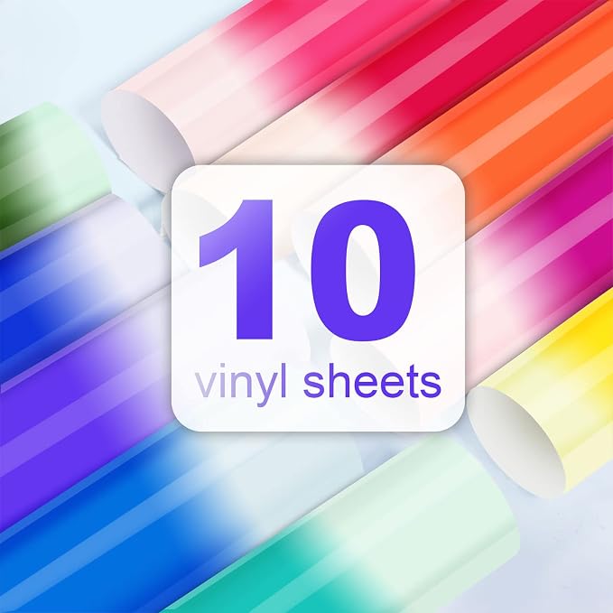 TECKWRAP Color Changing Vinyl Permanent Adhesive Vinyl 10 Colors/Pack Cold