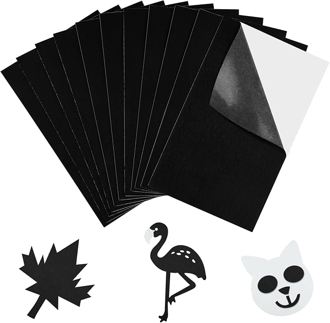 NACHLYNN Self Adhesive Felt Fabric Sheets 7"x11.5" /18x29cm Sticky Back Felt