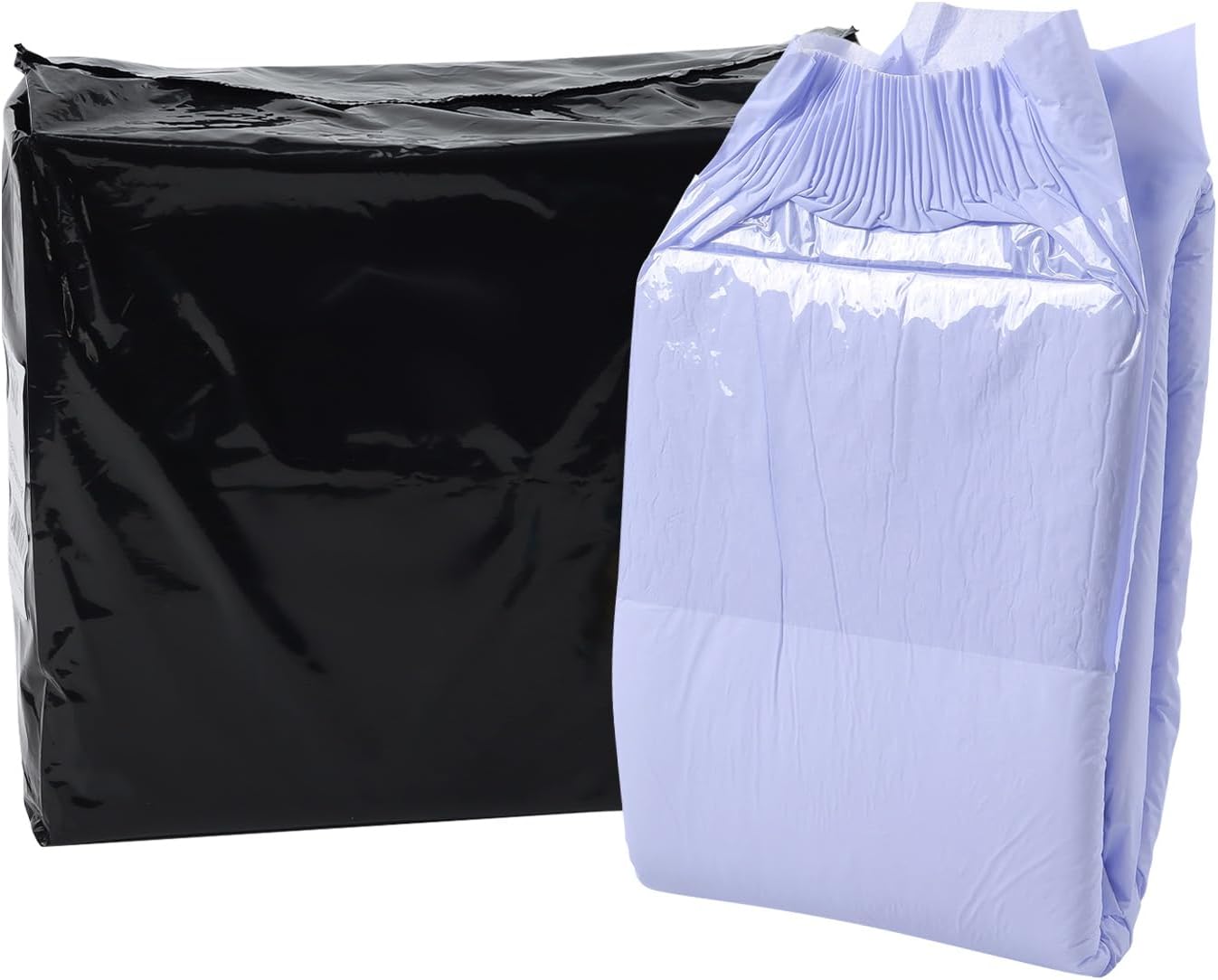 CutiePlusU Disposable Adult Diaper Heavy Absorption Dry Surface Adult Diapers All Night- Purple 10 Pieces (Medium 28"-38")