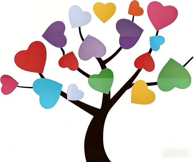 90 Pieces Heart Cutouts Paper Hearts Heart Shape Cards 5.5 Inches Large