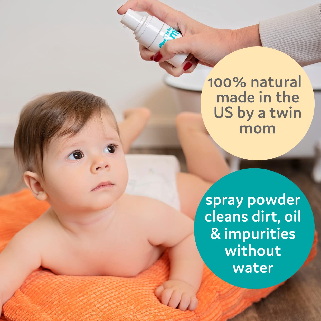 T is for Tame - Dry Shampoo for Babies & Kids, Sensory Friendly, Waterless Scalp and Hair Cleanser, Great for Adults Too, Non-aerosol
