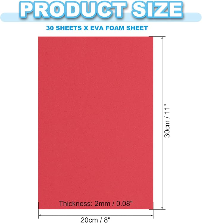 PATIKIL 30 Pack EVA Foam Sheets