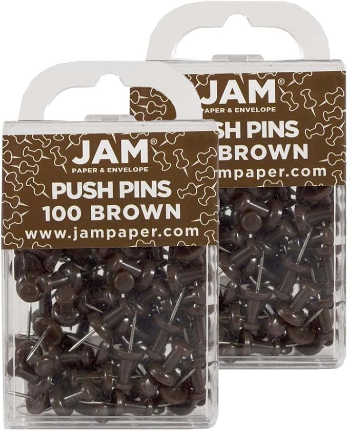 JAM PAPER Colorful Push Pins