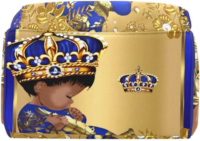 Gold Blue Hat Cute Baby Boy Diaper Bags with Name Waterproof Mummy Backpack Nappy Nursing Baby Bags Gifts Tote Bag for Women