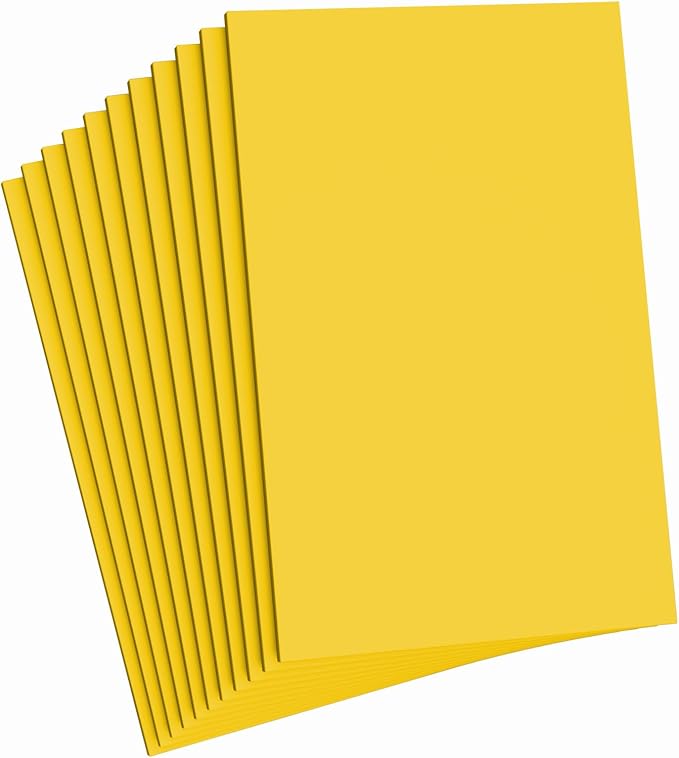 Do²ping Yellow Foam Sheets Crafts, 8.5x5.5 Inch Eva Craft Foam Paper