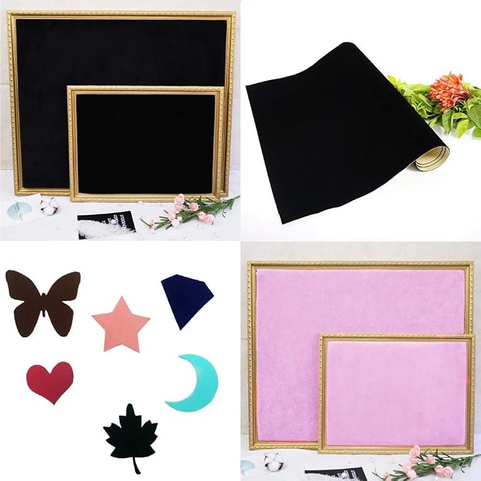 Mesheshe 2PCS Self Adhesive Felt Sheets, DIY Felt Adhesive Sheet
