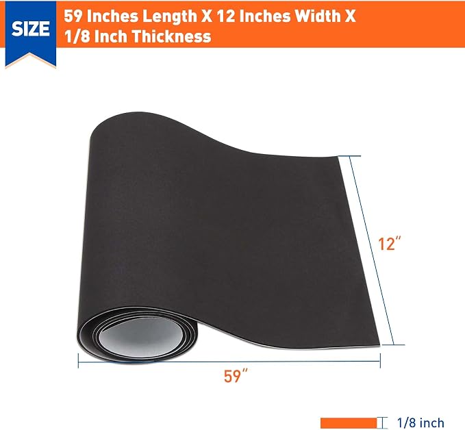 MAGZO Adhesive Sponge Neoprene Foam Padding, 1/8" Thick x 12" x 59" |