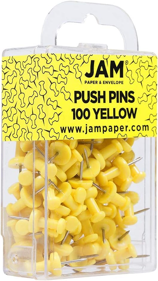 JAM PAPER Colorful Push Pins