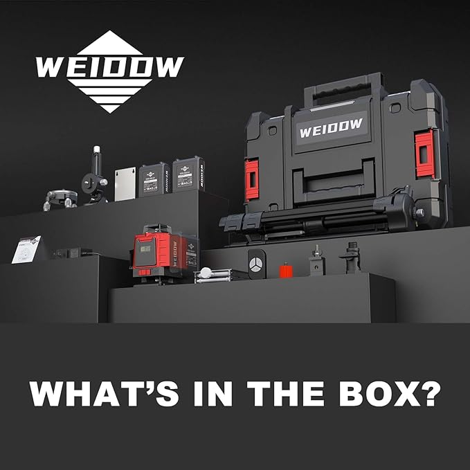 WEIDDW Laser Level 360° Green Cross Line Self Leveling Laser Measuring Tool