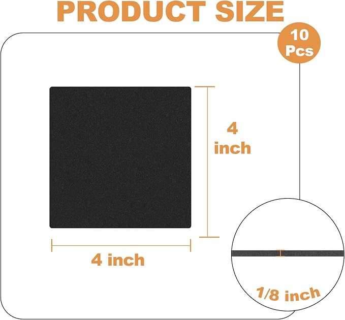 Storystore 10 Pcs 1/8" Thick Foam Padding Sheets