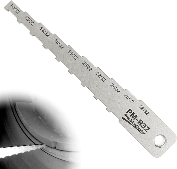 Brake Pad Measuring Tool – 32nds Brake Pad Thickness Gauge, 2-in-1 Technician