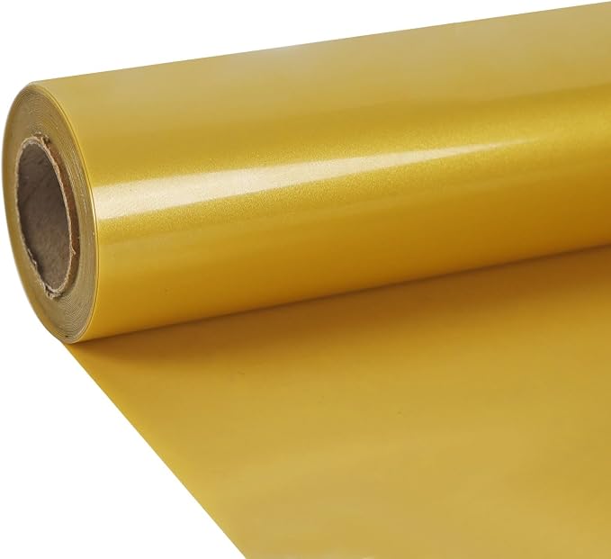 Iron-On Golden Vinyl Rolls
