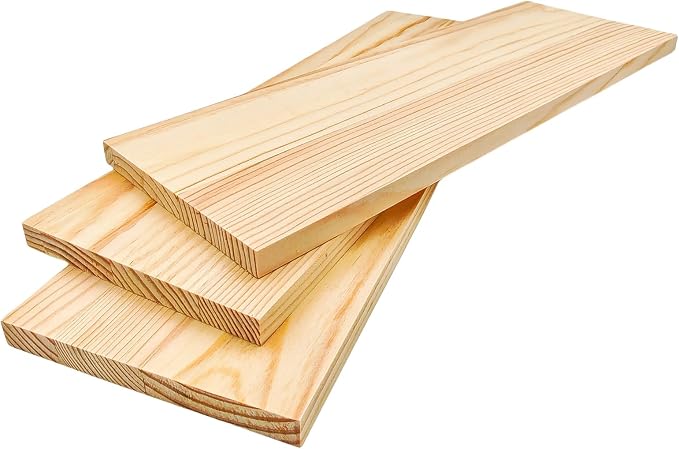 3PCS Rectangle Wood Boards Unfinished Wood Blocks