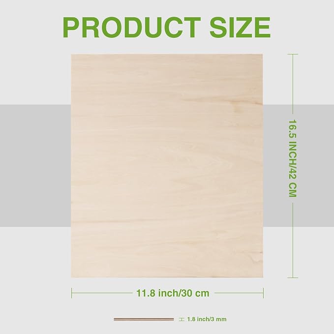 ROBOTIME 6-Pack Laser Wood Sheets 1/8"