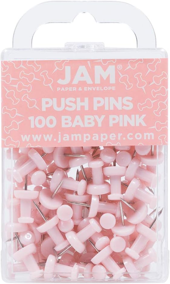 JAM PAPER Colorful Push Pins