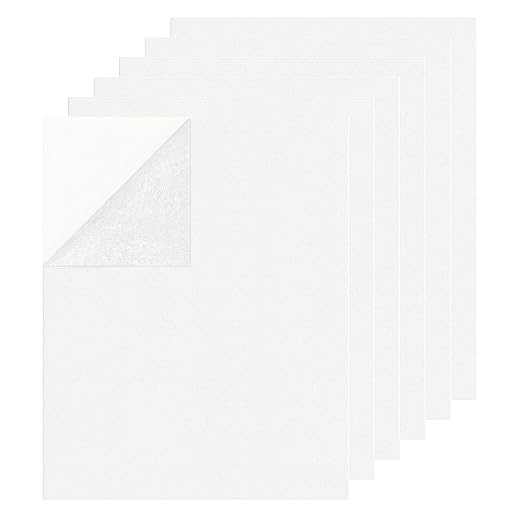 6PCS Large Self Adhesive Felt Sheet, 13.4"x10.8", 2mm Thick Stiff Felt Fabric
