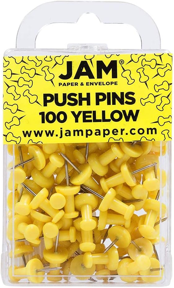 JAM PAPER Colorful Push Pins