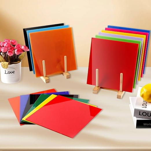 Adrattnay Acrylic Sheets 1/8" Thick, Opaque Colored Acrylic Panels
