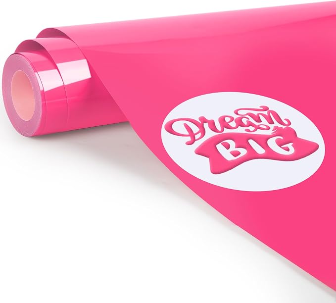 TransWonder Hot Pink Puff Vinyl Heat Transfer 12x20'