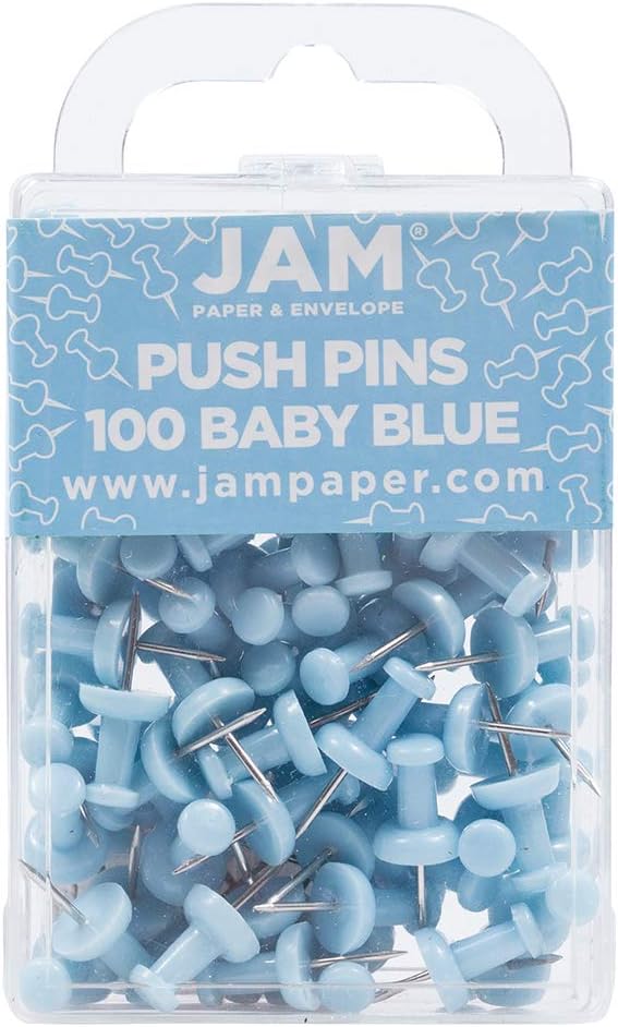 JAM PAPER Colorful Push Pins
