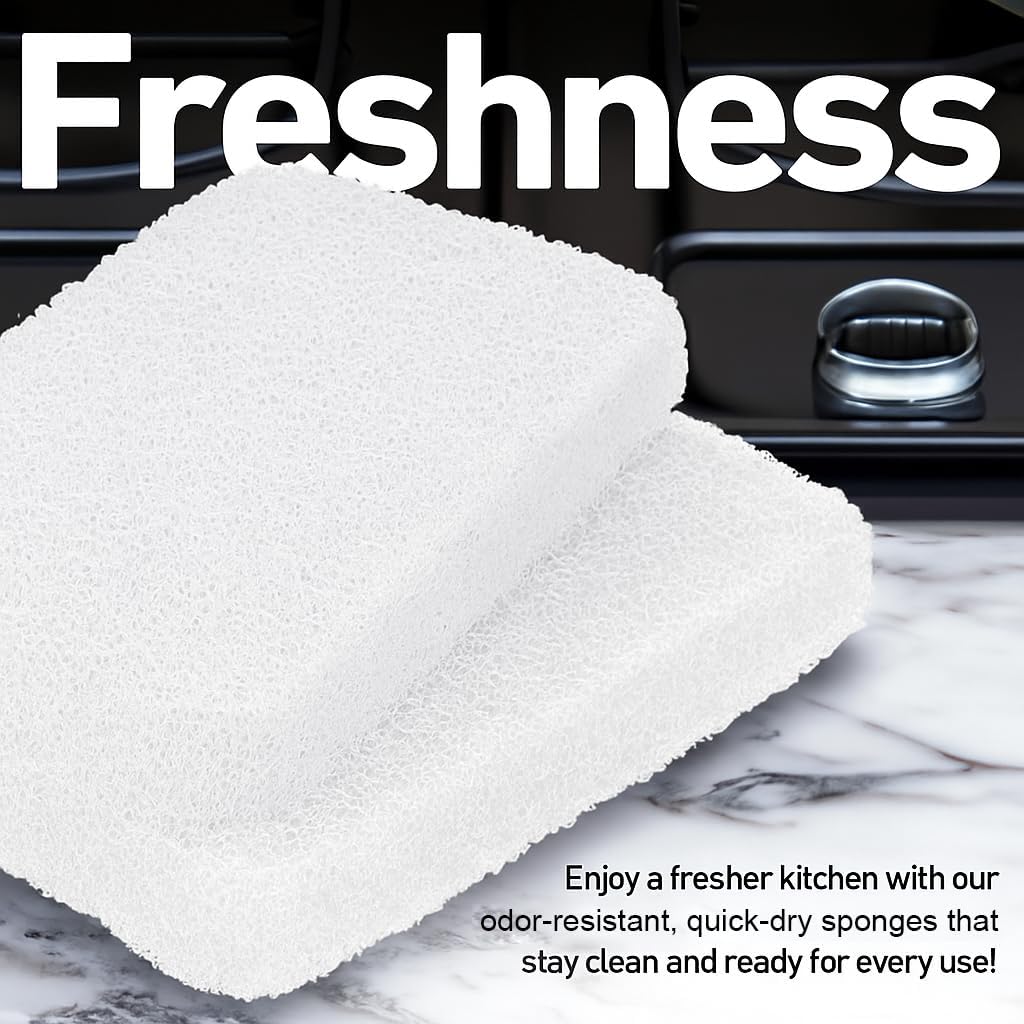 Casanero 6-Pack Silicone Scrubbing Sponges, Heavy-Duty, Non-Scratch | Reusable, Odor-Free, Multi-Purpose Cleaning for Dishes, Non-Stick, Countertops