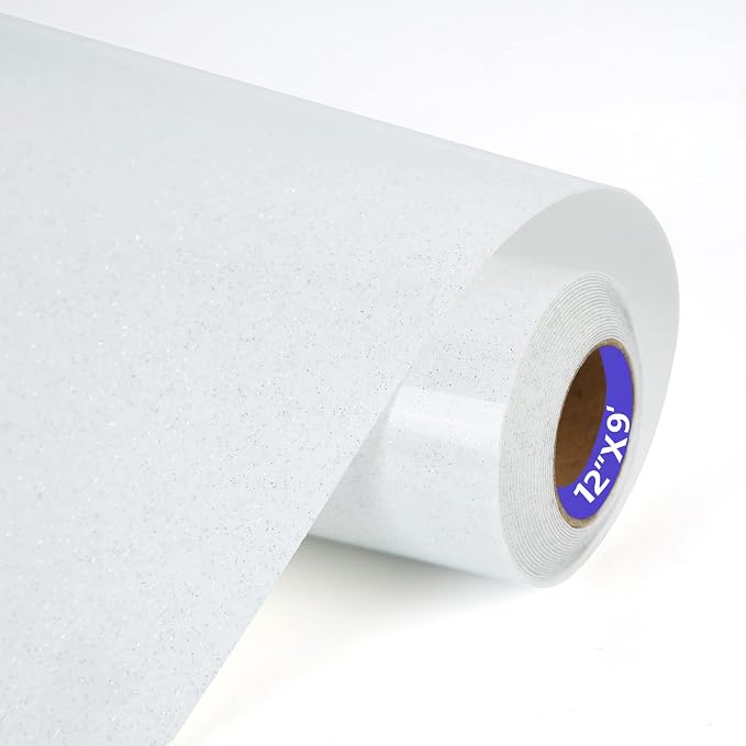 HTVVETUR Glitter HTV Vinyl Rolls Heat Transfer Vinyl