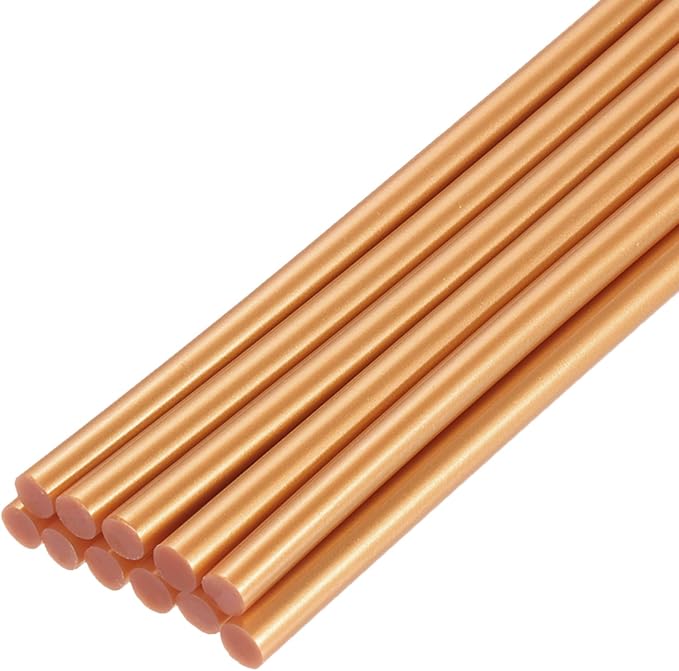 uxcell Mini Hot Glue Sticks for Glue Gun 7mm x 200mm Metallic Gold 12pcs