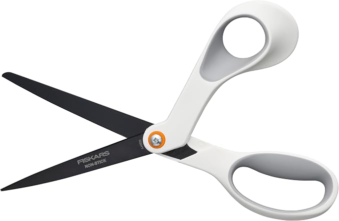Fiskars 8" Premium Non-Stick SoftGrip All Purpose Scissors
