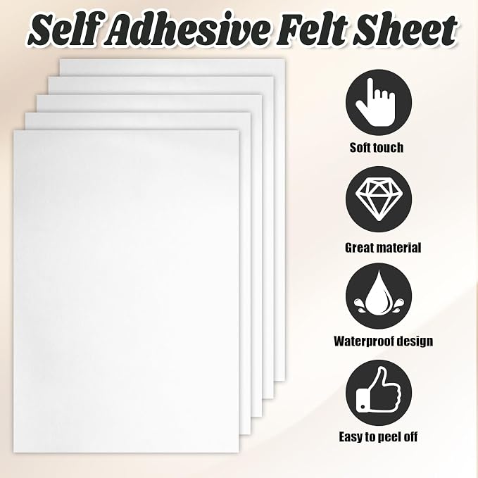 Biaungdo 6 Pcs 8 x 12 Inch Felt Fabric Sheets,