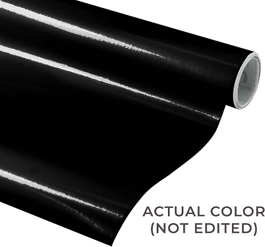 VViViD Black Gloss DECO65 Permanent Adhesive Craft Vinyl
