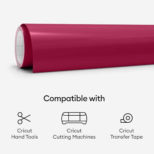 Cricut Premium Permanent Vinyl Roll, Dark Red