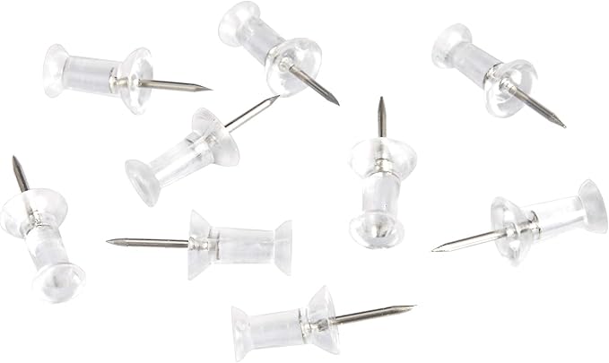 Amazon Basics Push Pins Tacks, Steel Point,