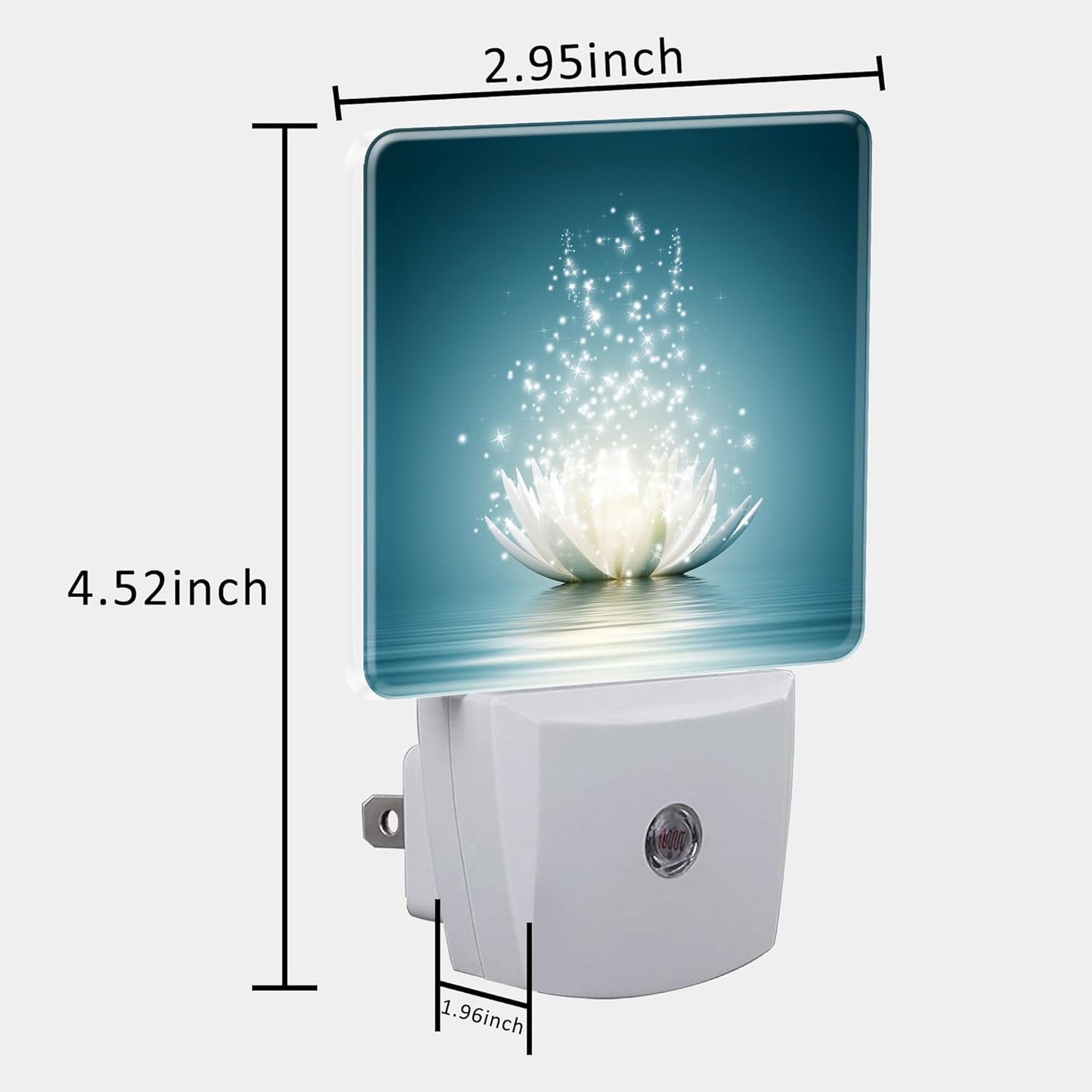 Magic Lotus Flower on Water Night Light Plug into Wall with Dusk to Dawn Sensor Cute Nightlight for Kid Girls Boys Women Men Room Decor, Hallway, Kitchen, Bathroom, Nursery, Stairs