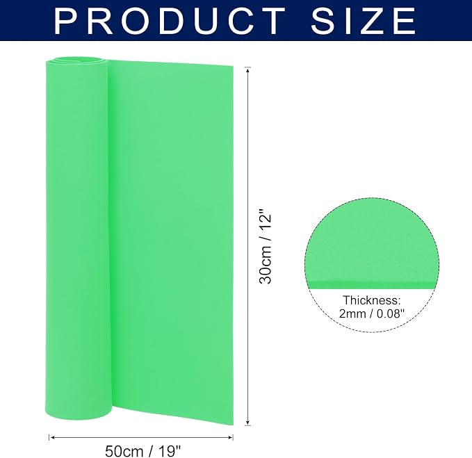 MECCANIXITY Foam Sheets Crafts 19x12 Inch 2mm EVA Craft Foam Paper Foam Sheets