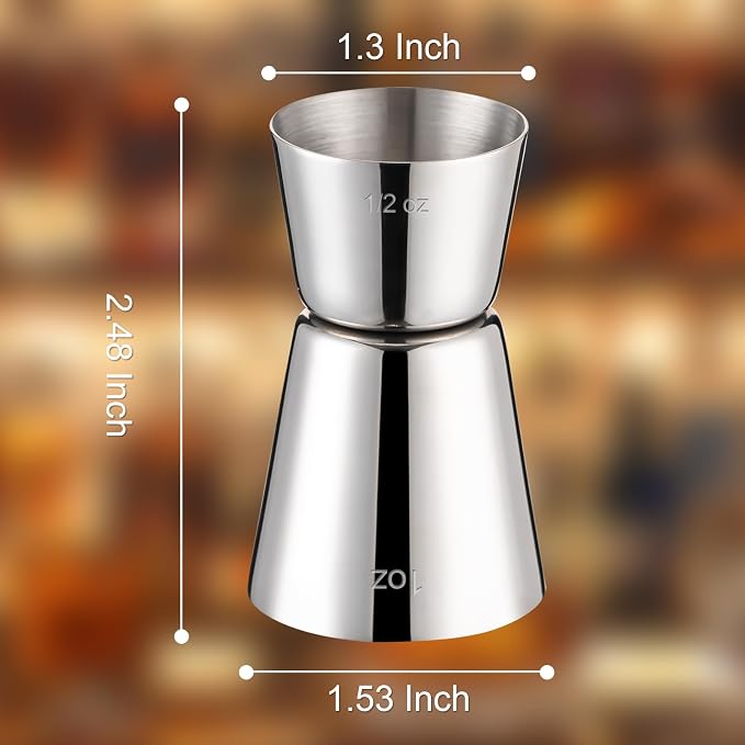 Briout Jigger for Bartending, Flat Edge