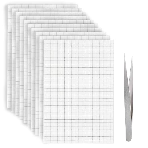 6000 Double-Sided Adhesive Pads, 10 Sheets Foam Dots Adhesive Foam Square Mount