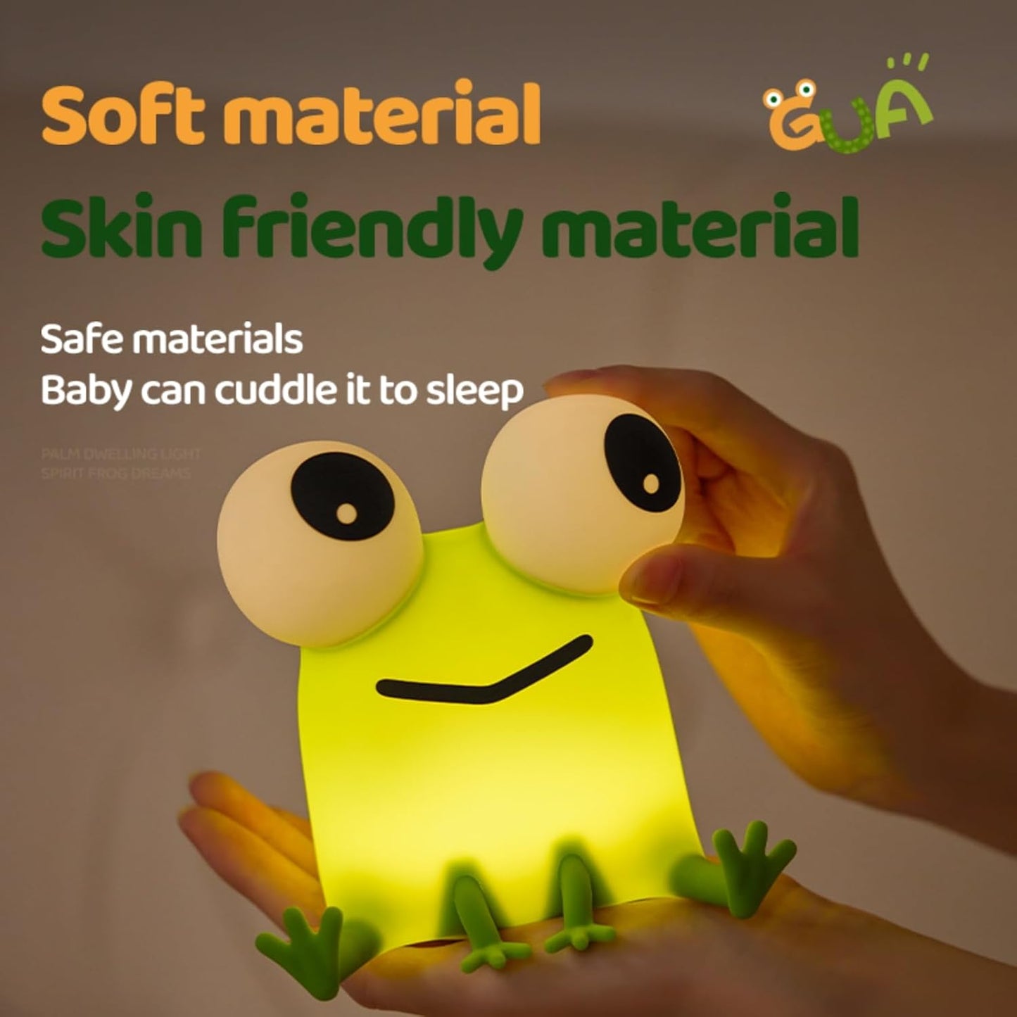 Frog Night Light for Kids, Rechargeable Bedside Touch Lamp, Dimmable, with Timer, Soft Silicone Nursery Night Light, Breastfeeding, Toddler, Baby, Kids Decoration