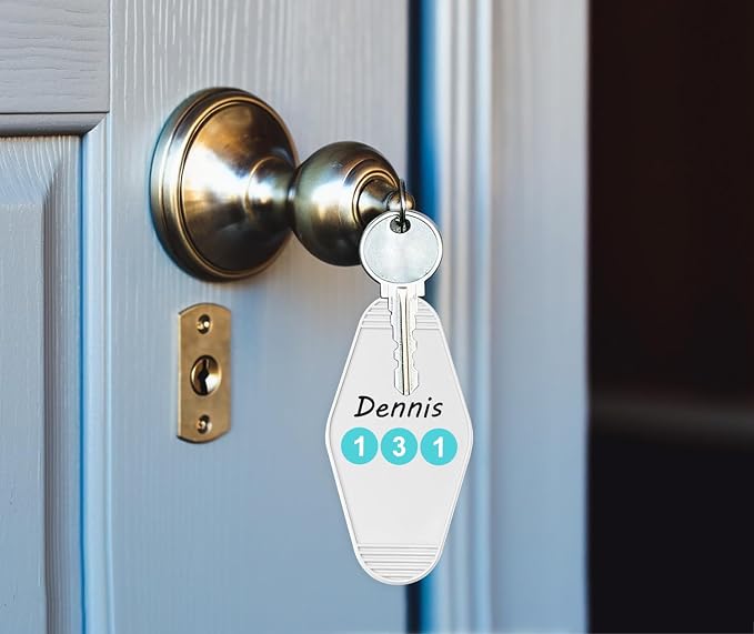 8PCS Motel Keychain Blank Hotel Key Tags Holder