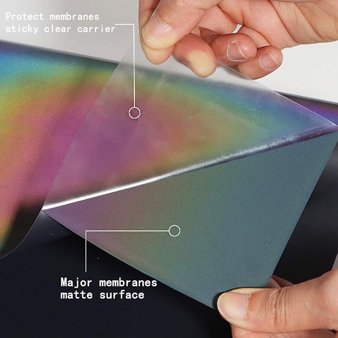 guangyintong Reflective Rainbow Heat Transfer Vinyl HTV Rolls, Rainbow HTV Vinyl
