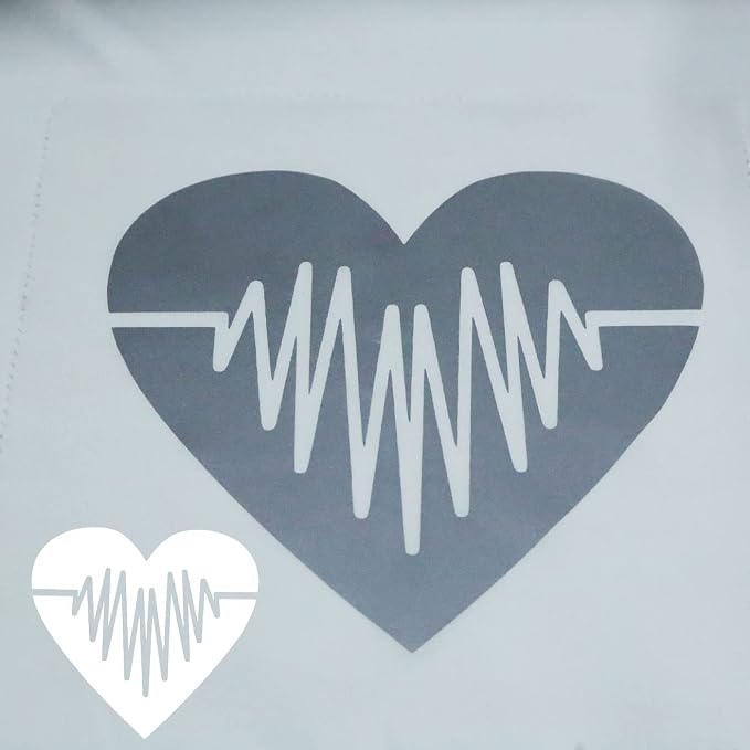 FUNKAKA Reflective Heat Transfer Vinyl Light Gray HTV Roll, Reflective HTV Vinyl
