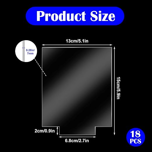 18-Pack Semi-Transparent Acrylic Sheets