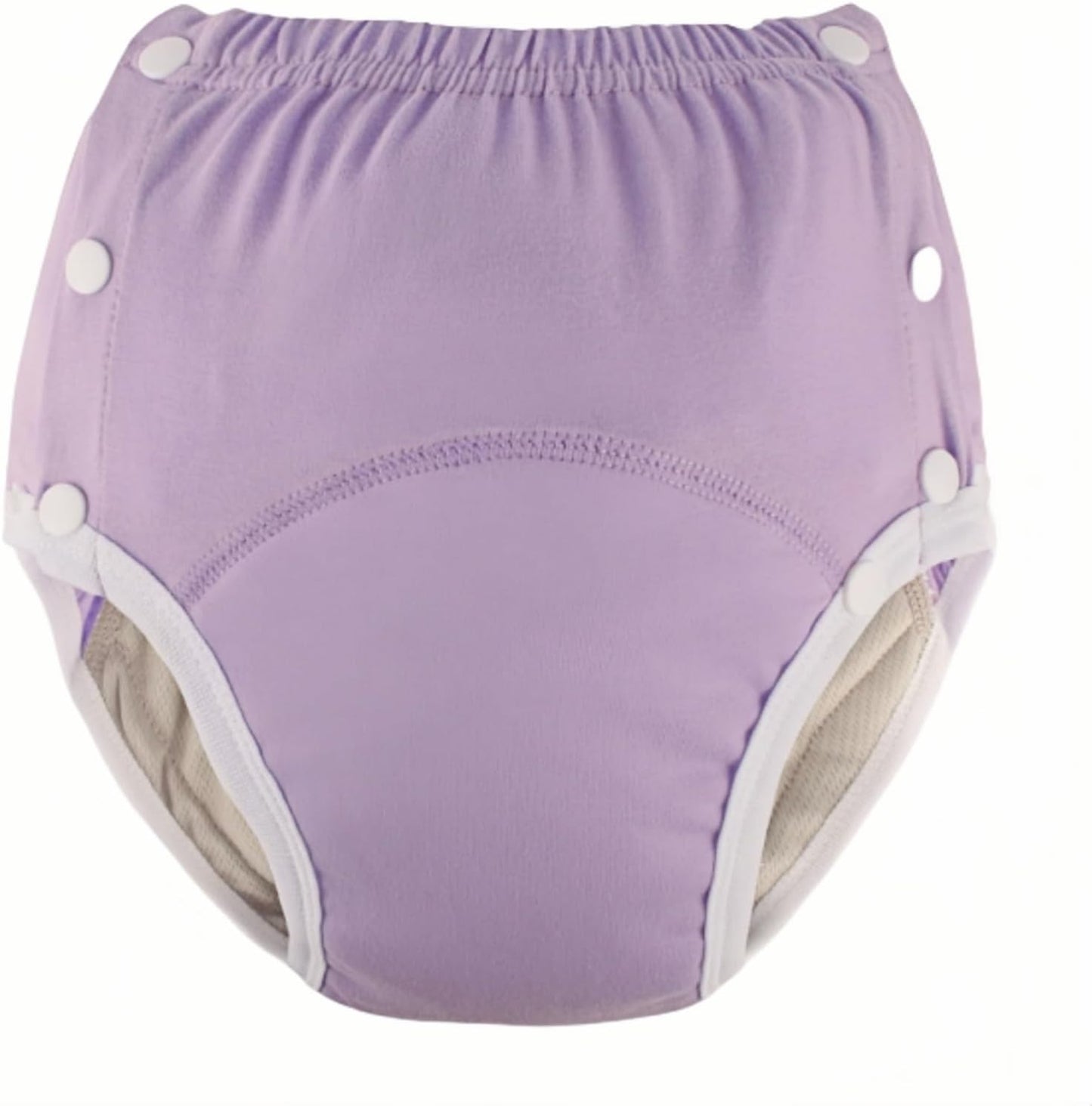 WEEOATAR Unisex Reusable Adult Cloth Diaper, Washable Swim Nappies, Adjustable Incontinence Cloth Diaper with Snaps, Underwear for Elderly Disability, Postpartum (Purple, M)