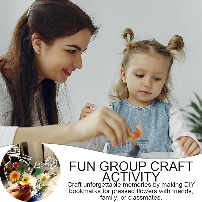 Dried Flower Bookmark Making, Handmade Clear Plastic Floral Book Marks
