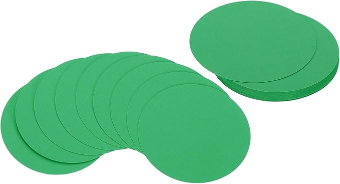 PATIKIL 5inch Circle Card Stock, Dark Green
