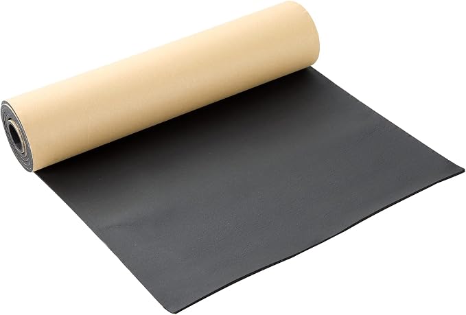 NATGAI Sponge Neoprene with Adhesive Foam Rubber Sheet 1/8” Thick X 12” Wide X