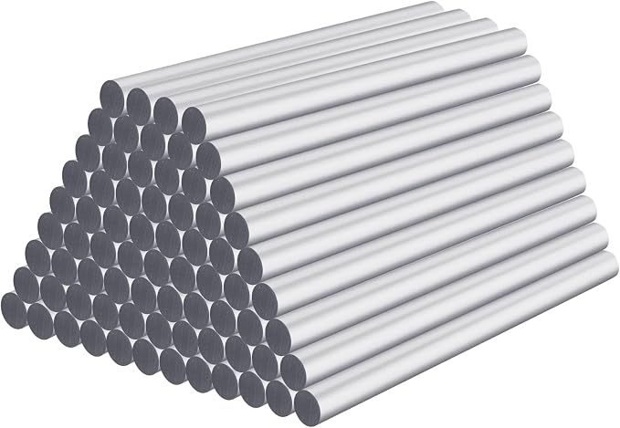 Metallic Silver Hot Glue Sticks Mini, Small Adhesive Glue Sticks