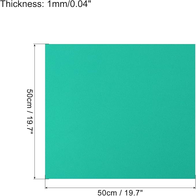 MECCANIXITY EVA Foam Sheets Dark Green 19.7 Inch x 19.7 Inch 1mm Thick Crafts