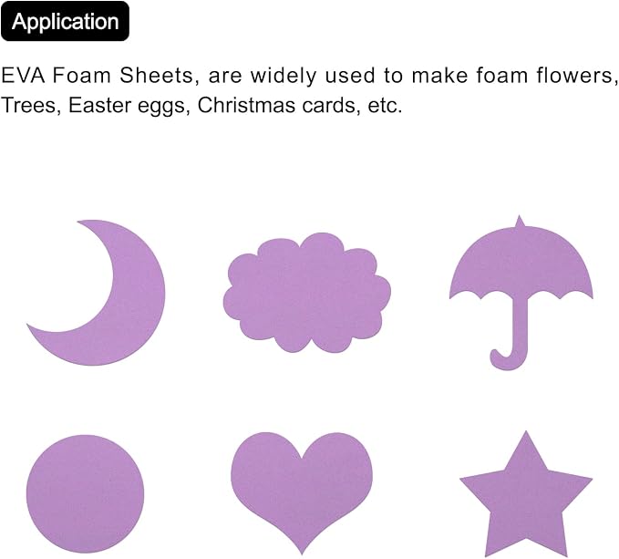 MECCANIXITY EVA Foam Sheets Light Purple 19.7 Inch x 35.4 Inch 1mm Thick Crafts