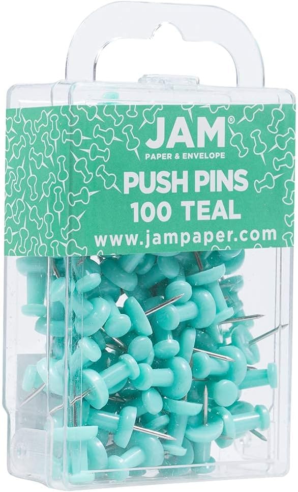 JAM PAPER Colorful Push Pins